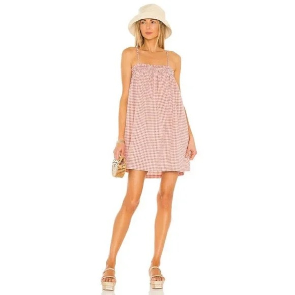 BB Dakota Red Gingham Lust for Life Mini Dress